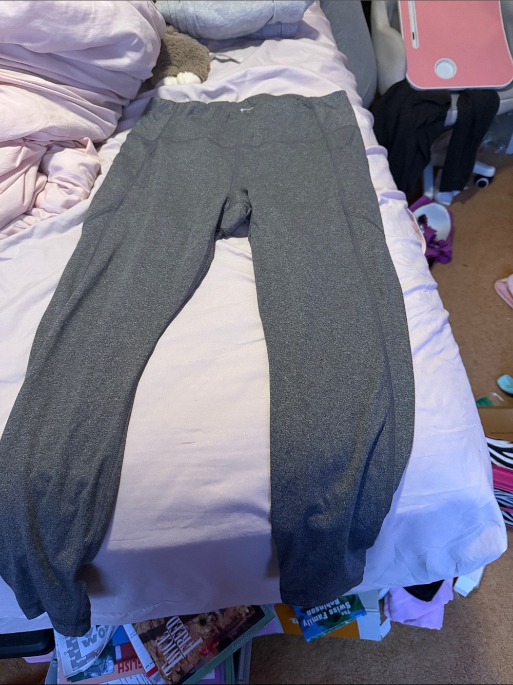 Women's Gray Athletic Leggings - Unbranded